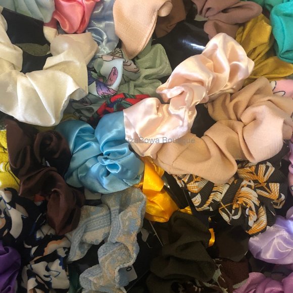 Random Satin Scrunchie  HANDCRAFTED    (women's) - Picture 2 of 2